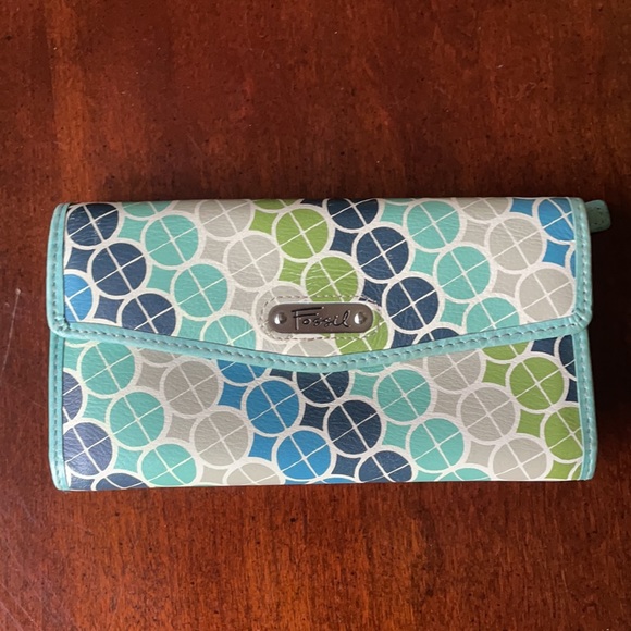 Fossil Blue-Toned Genuine Leather Wallet - Picture 3 of 7